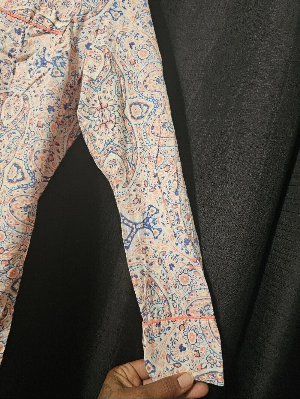 Victoria's Secret Pink and Blue Paisley Sleep Shirt S_7